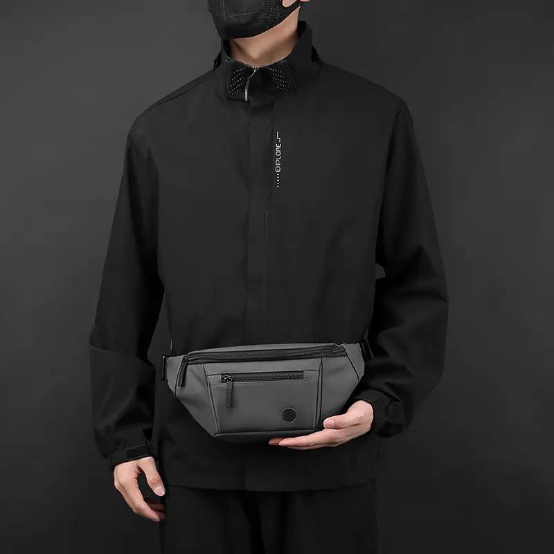 Men's Navy Blue Chest Messenger Bag All Match - Image 7