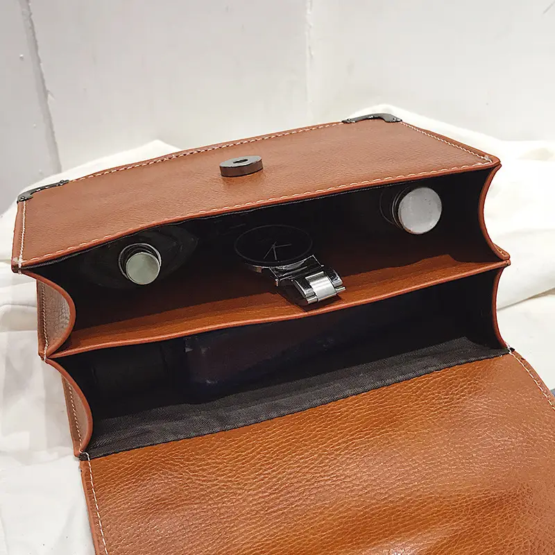Women's Rivet Crossbody Bag Brown Leather 2026 - Image 6