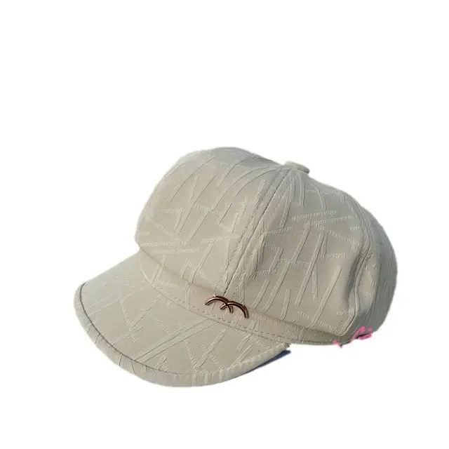 Women's Beige Quilted Bucket Cap 2024