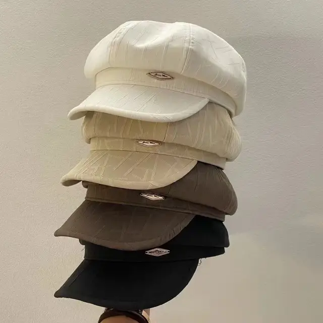 Women's Beige Quilted Bucket Cap 2024