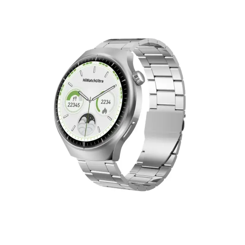 HiWatch Ultra GS Smart Watch Gold Leather Strap - Image 5
