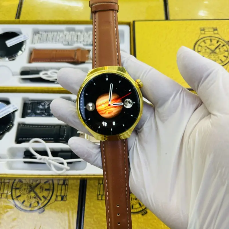 HiWatch Ultra GS Smart Watch Gold Leather Strap — feature 5