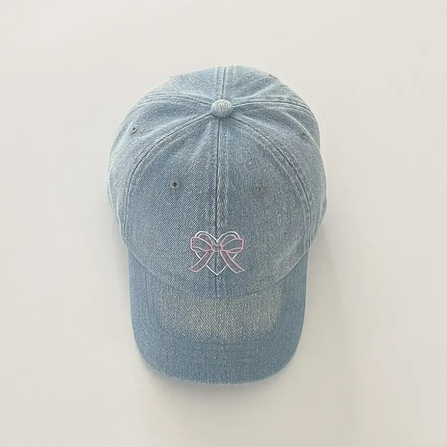 Women Denim Bow Cap Set Blue Black Wide Brim - Image 7