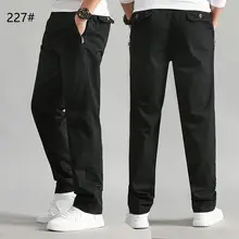 Spring Men Cotton Loose Pants Gray Oversized Casual — feature 1