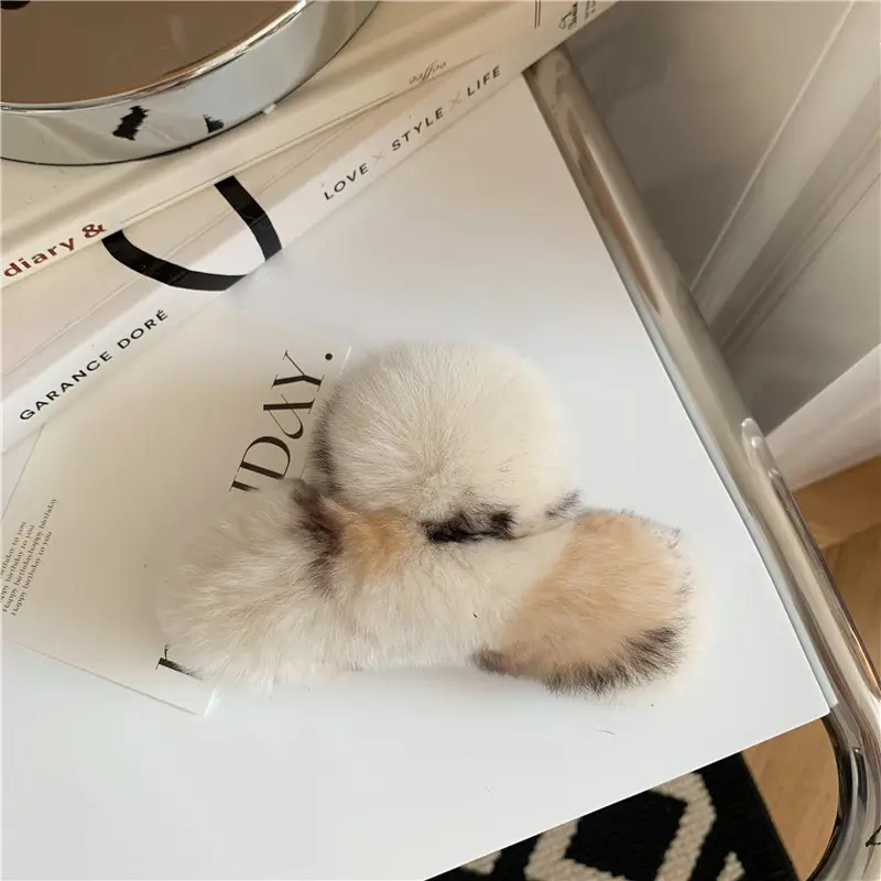 Plush Fur Hair Clips for Women Autumn Winter - Image 5
