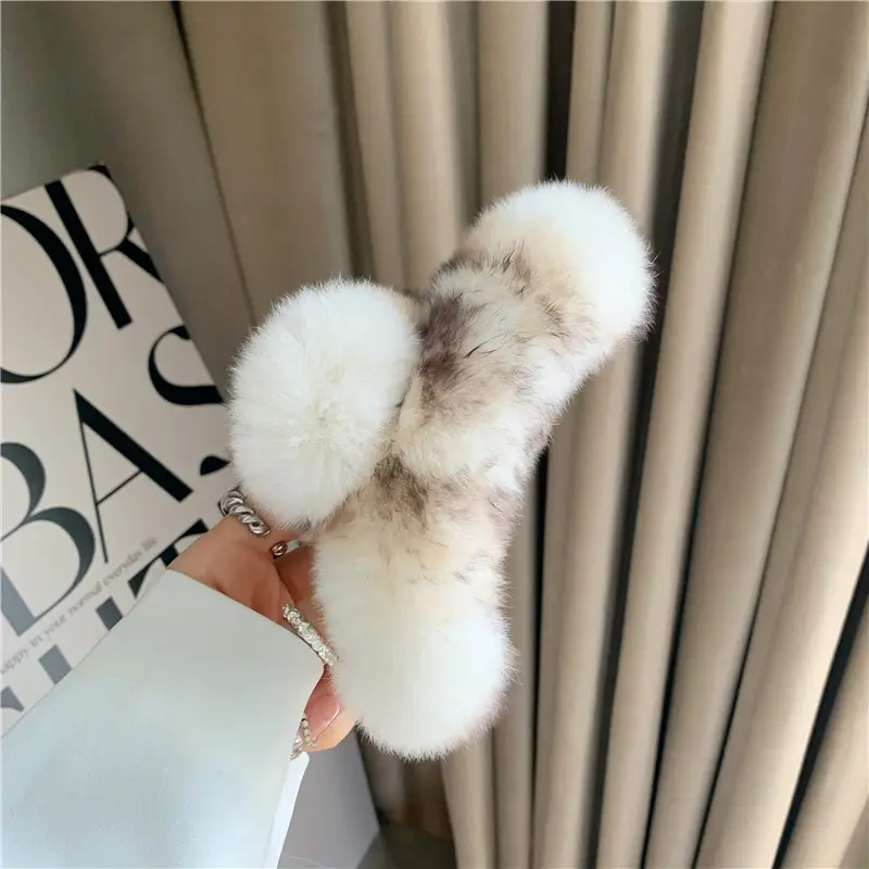Plush Fur Hair Clips for Women Autumn Winter - Image 6