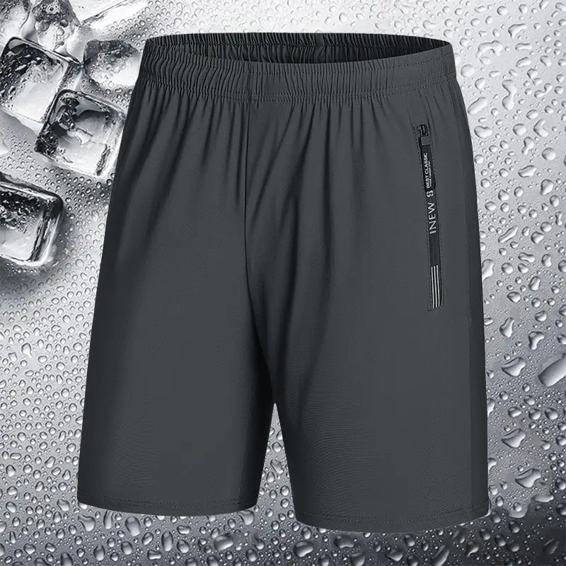 Men Black Ice Silk Shorts Pants New Sport - Image 5