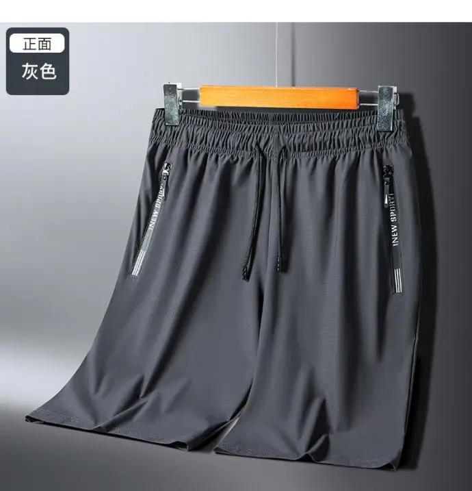 Men Black Ice Silk Shorts Pants New Sport — feature 11