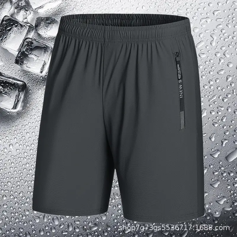 Men Black Ice Silk Shorts Pants New Sport - Image 2