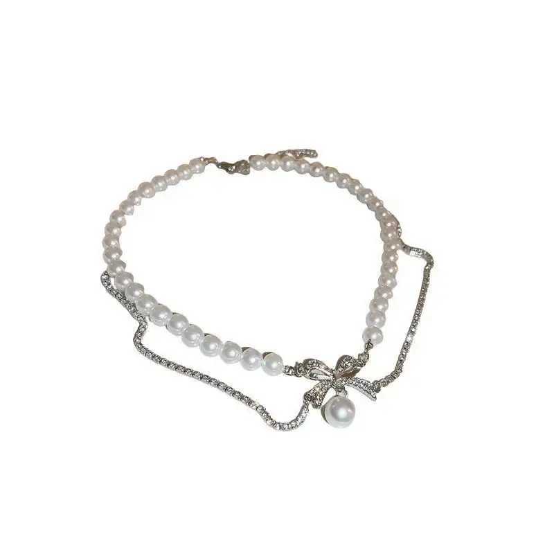 French Style Pearl Bow Necklace for Women — feature 11