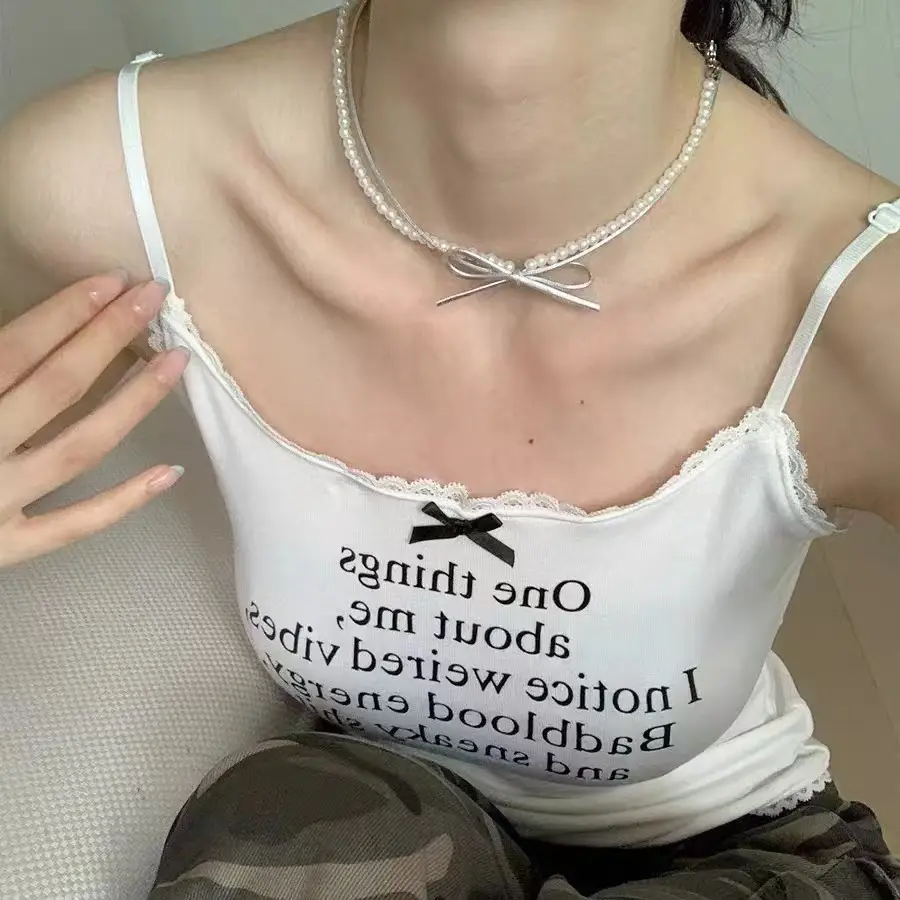 French Style Pearl Bow Necklace for Women — feature 17