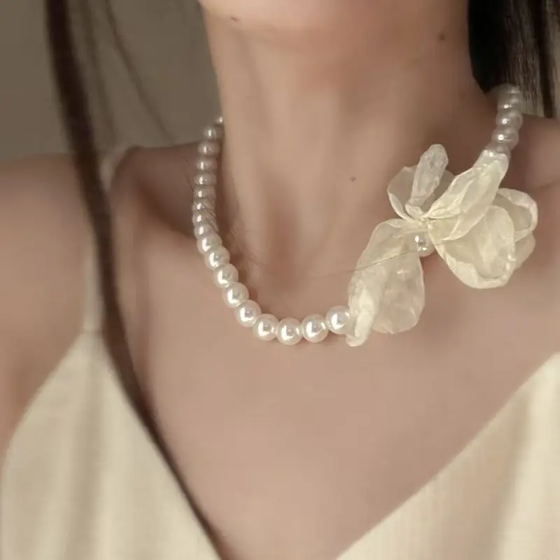 French Style Pearl Bow Necklace for Women — feature 41