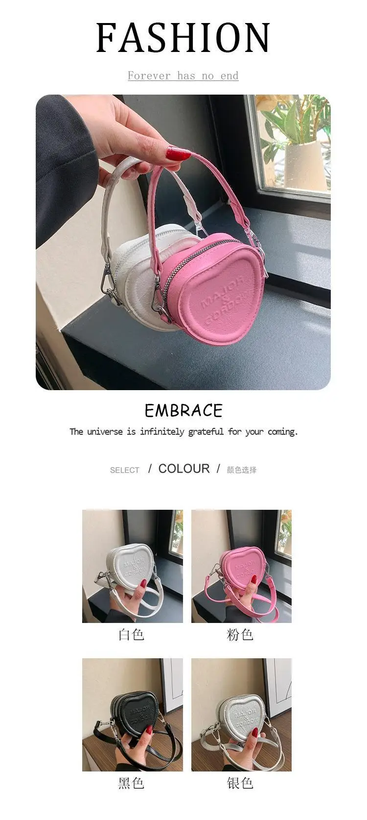 Pink Mini Love Bag for Girls Shoulder Messenger — feature 2