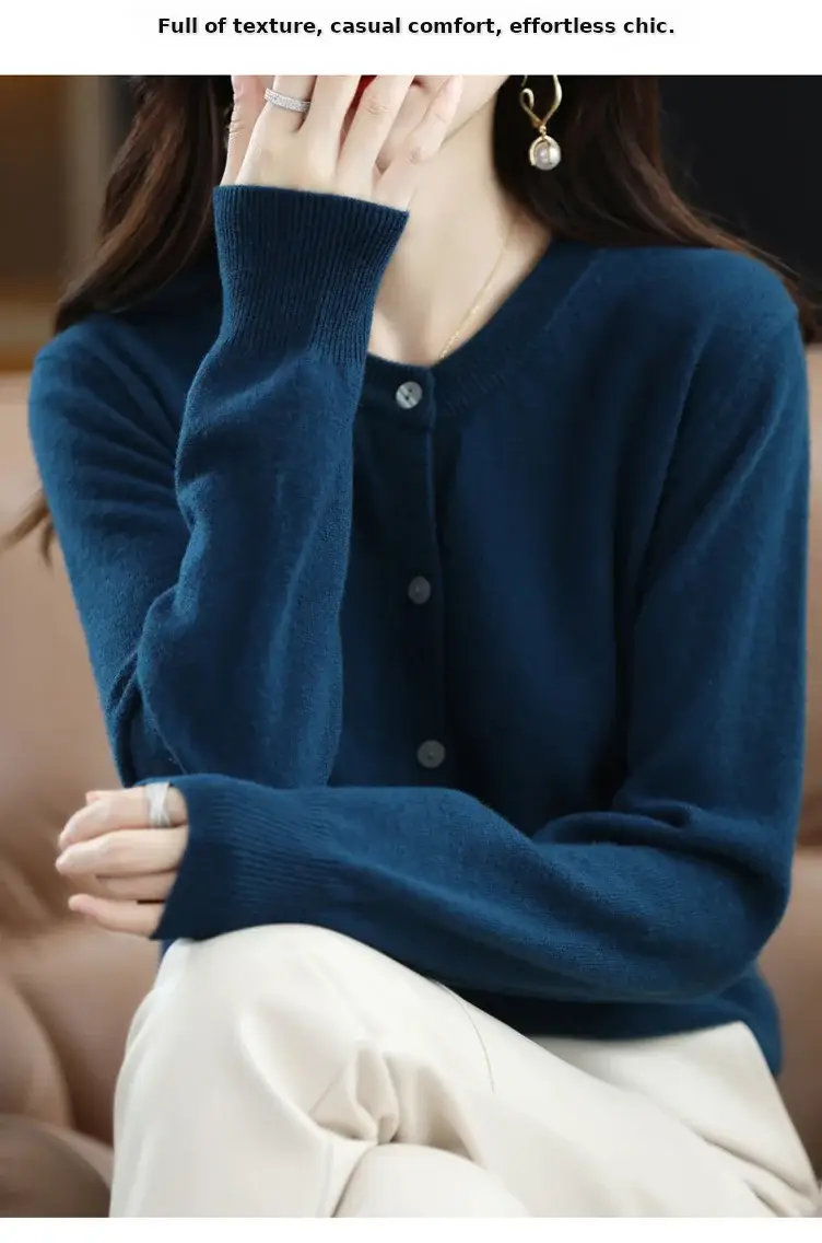 Women's 2023 Knitted Cardigan Red Long Sleeve — feature 26