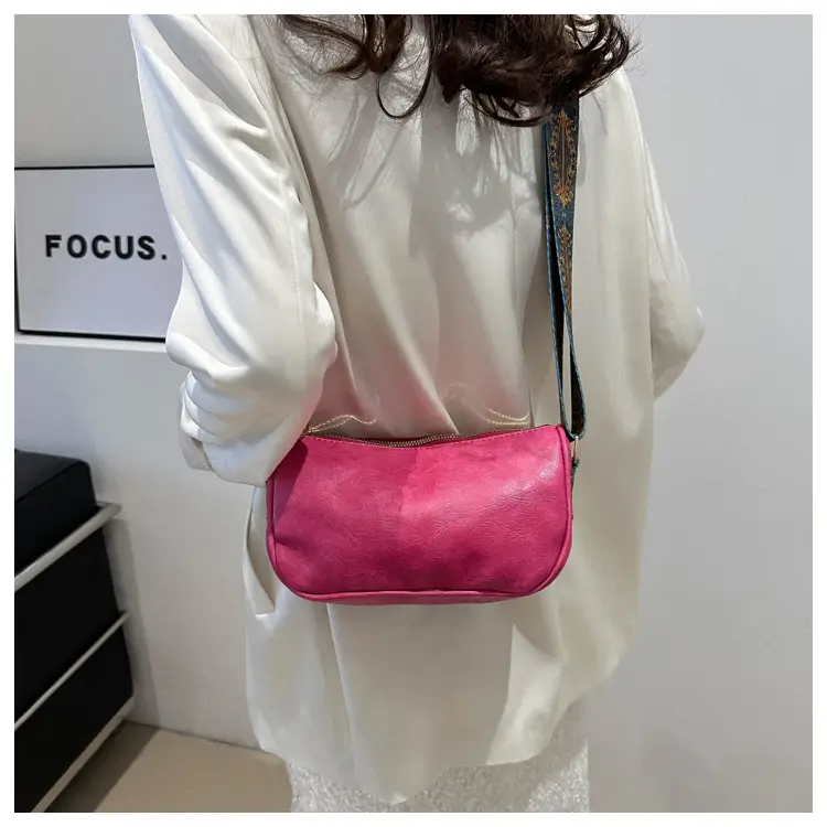 Retro Pink Shoulder Crossbody Bag for Women — feature 24