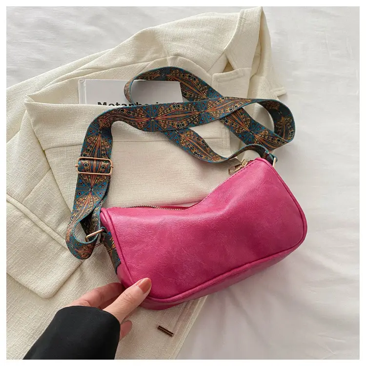 Retro Pink Shoulder Crossbody Bag for Women - Image 4