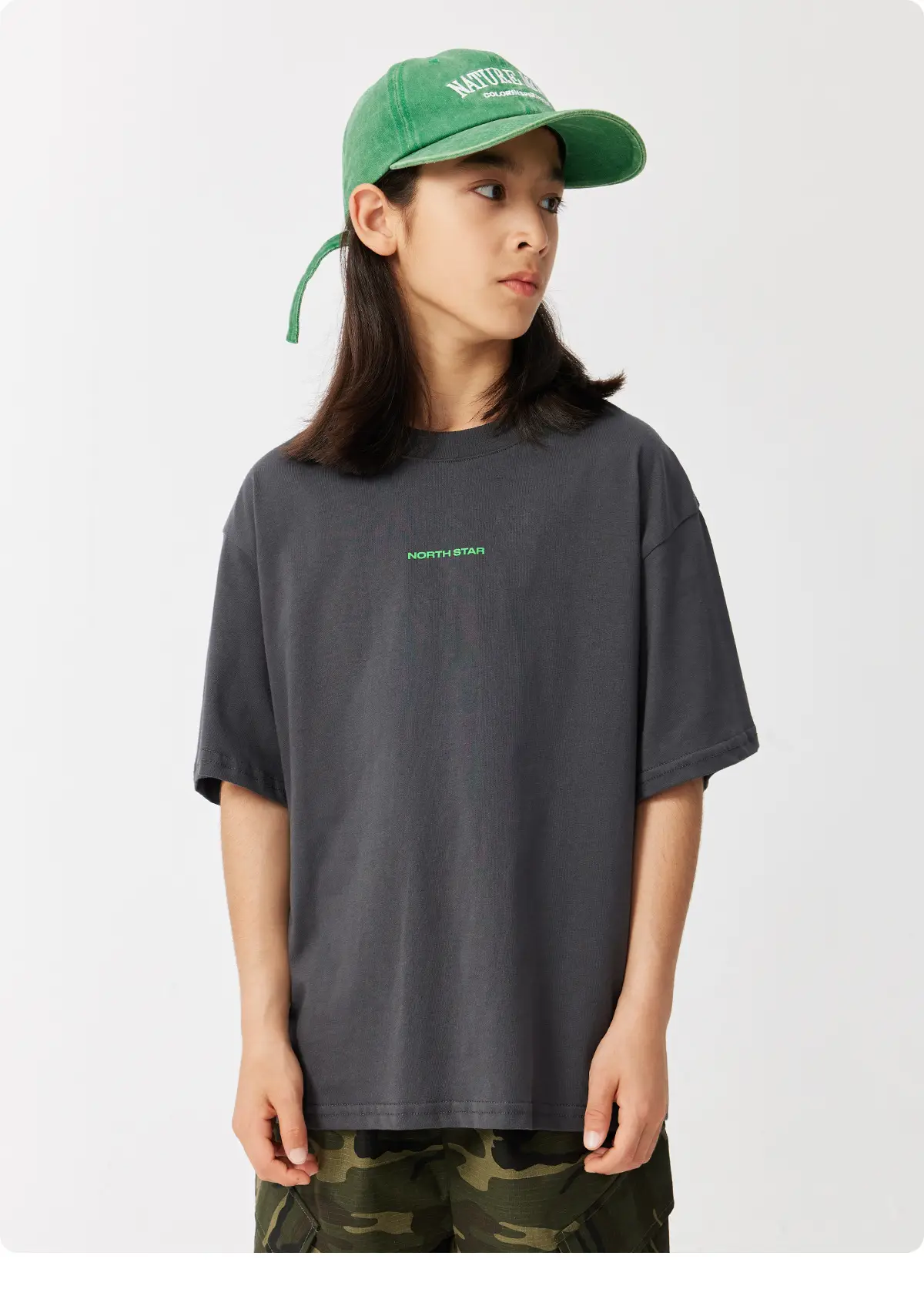 DK Kids Cotton Short Sleeve T-Shirt Green Print — feature 22