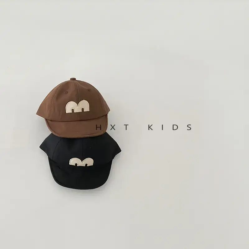 Black Embroidered Baby Cap for Kids Spring Autumn - Image 9