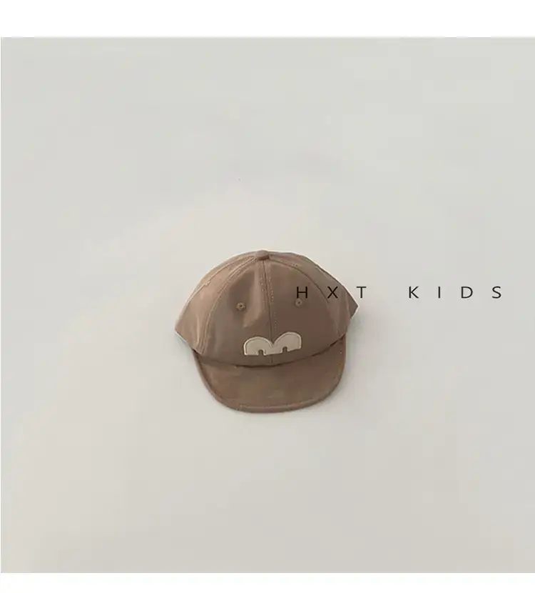 Black Embroidered Baby Cap for Kids Spring Autumn — feature 5