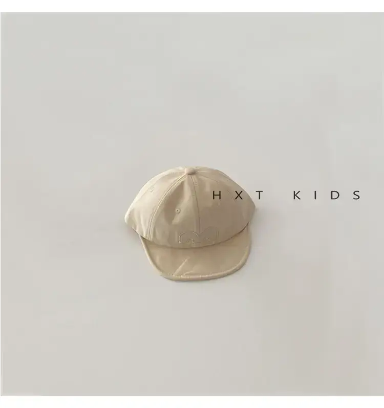 Black Embroidered Baby Cap for Kids Spring Autumn — feature 8