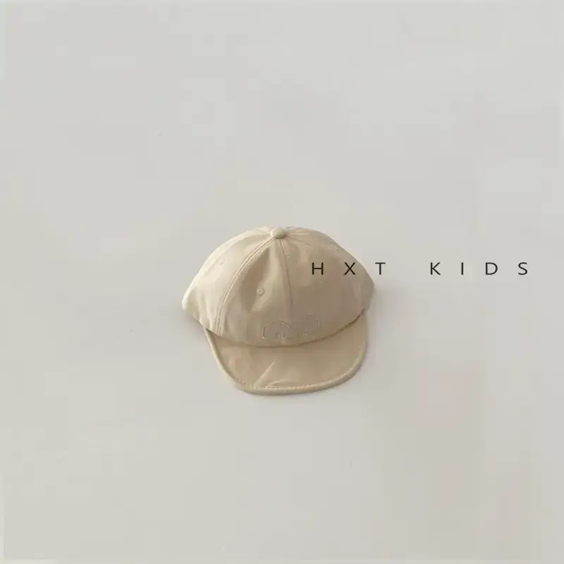 Black Embroidered Baby Cap for Kids Spring Autumn - Image 5