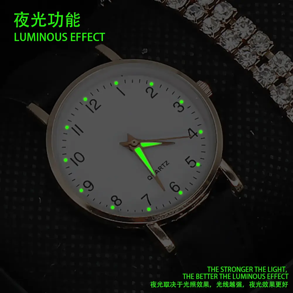 Women's Pink Leather Watch with Crystal Belt — feature 3
