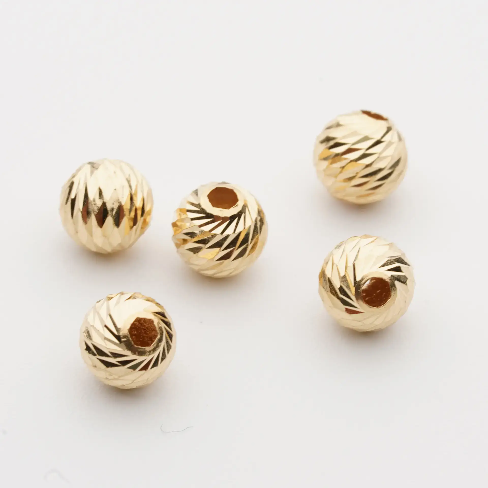 18K Gold Moon Beads Semi-Finished Gold Beads Light Version — feature 3