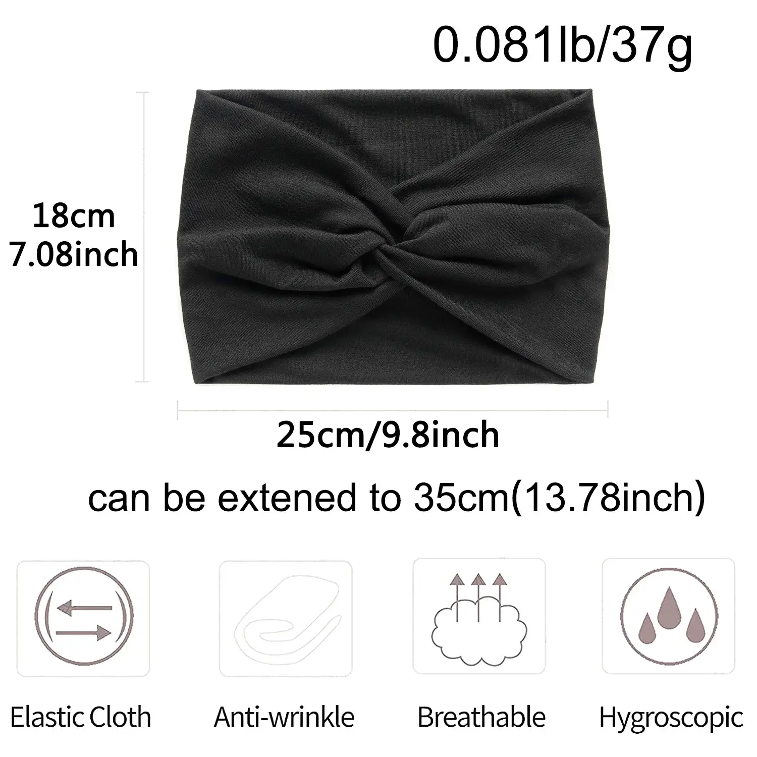 Pink Cross Elastic Sports Yoga Hair Band