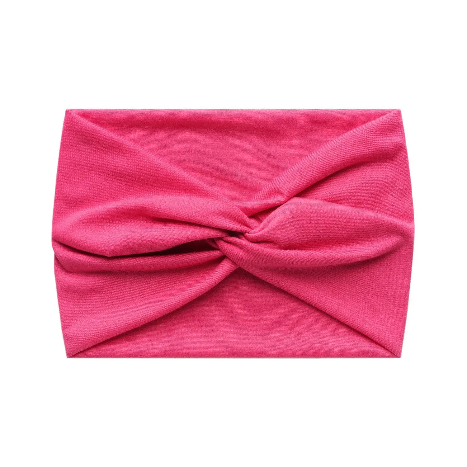 Pink Cross Elastic Sports Yoga Hair Band