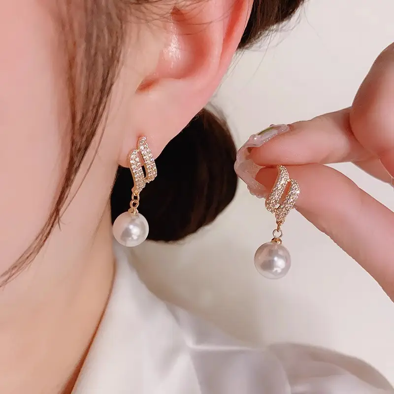 925 Silver Pearl Stud Earrings for Women - Image 11