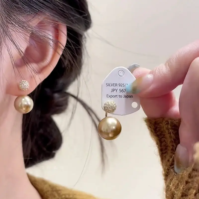 925 Silver Pearl Stud Earrings for Women - Image 36