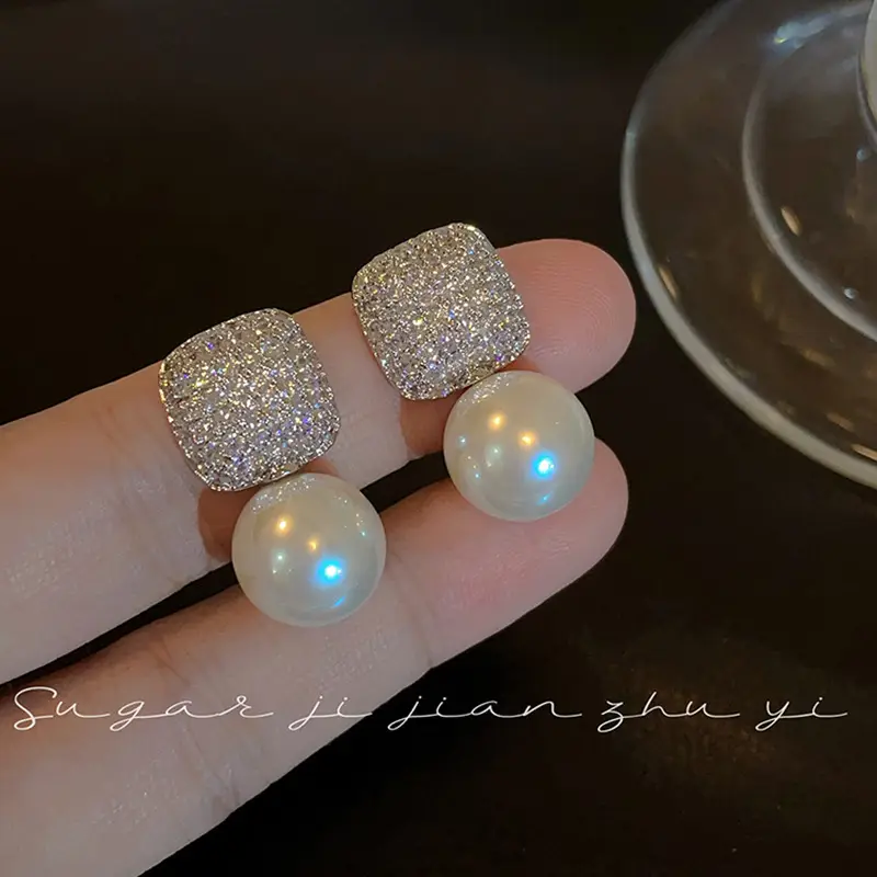 925 Silver Pearl Stud Earrings for Women - Image 40