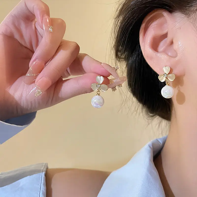 925 Silver Pearl Stud Earrings for Women - Image 51