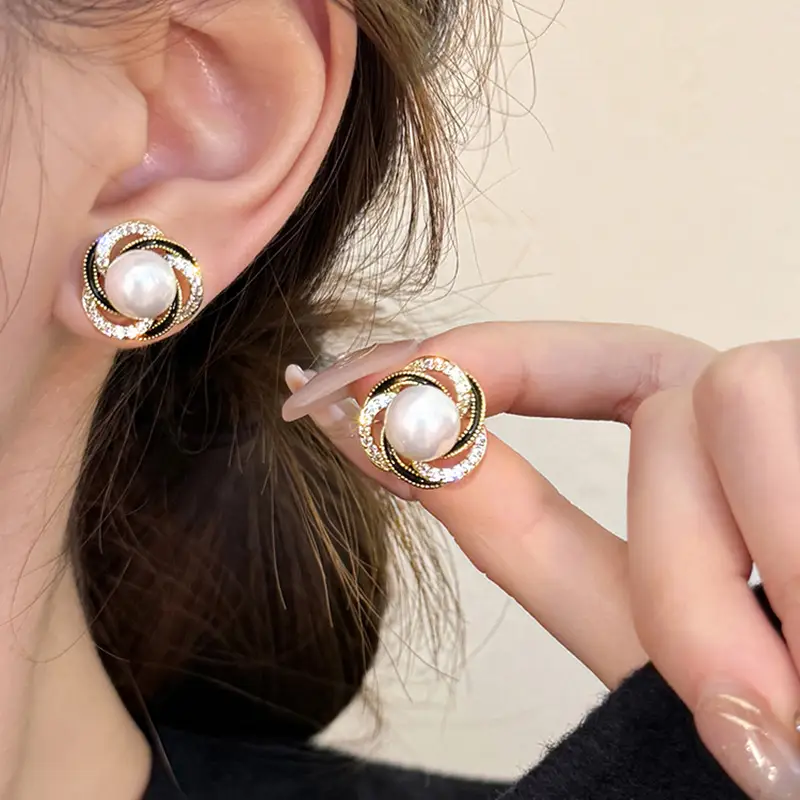 925 Silver Pearl Stud Earrings for Women - Image 67