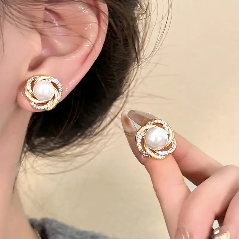 925 Silver Pearl Stud Earrings for Women - Image 68