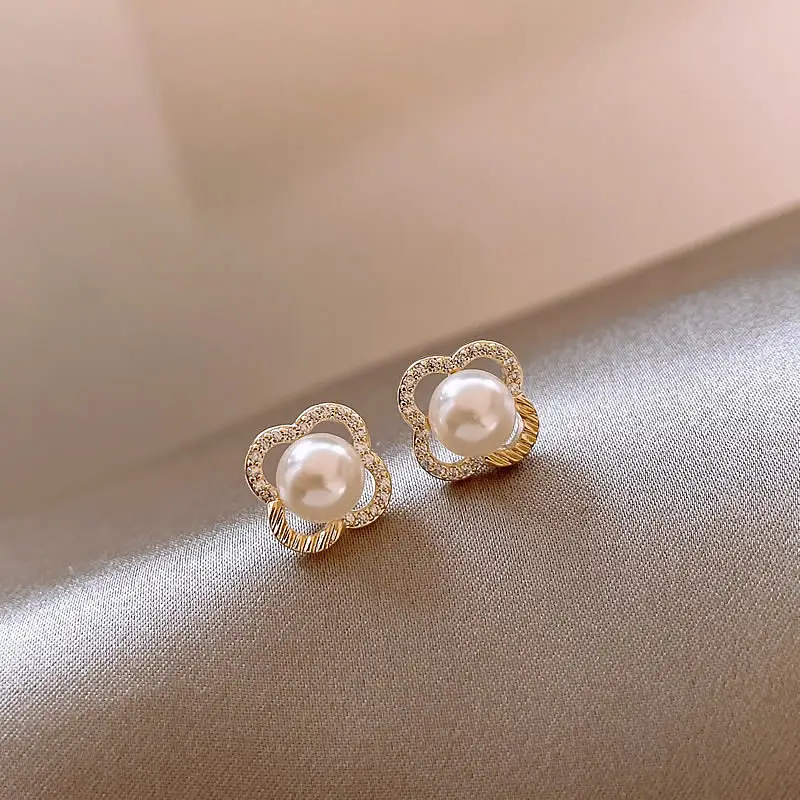 925 Silver Pearl Stud Earrings for Women - Image 71