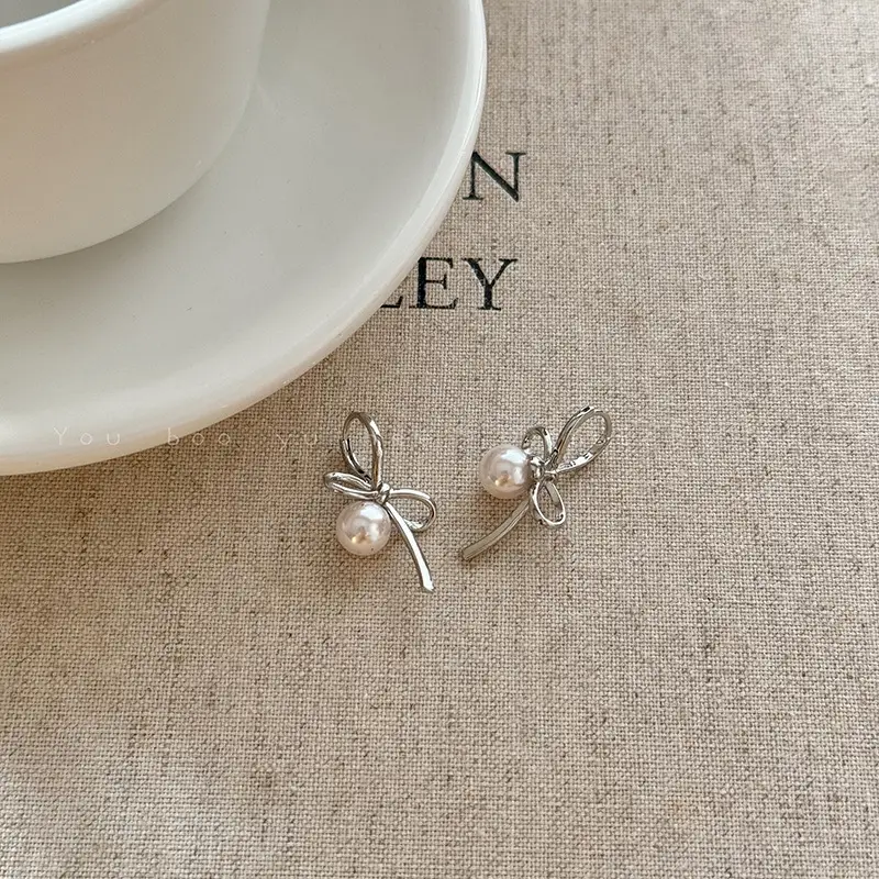 925 Silver Pearl Stud Earrings for Women - Image 78