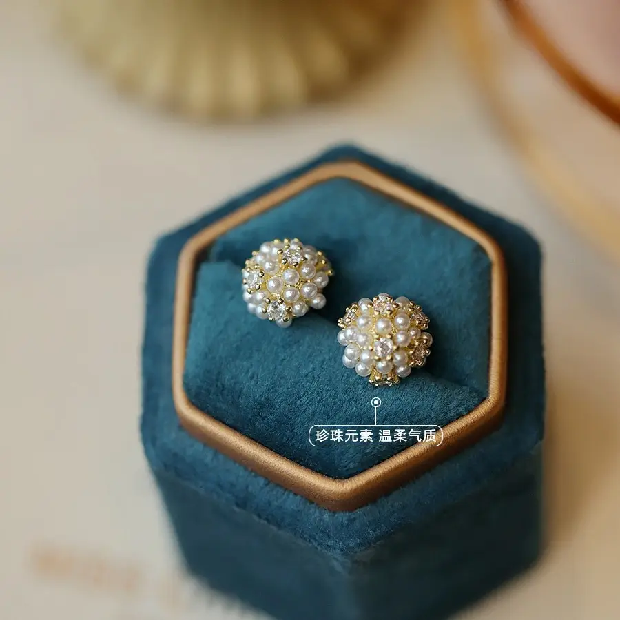 925 Silver Pearl Stud Earrings for Women - Image 80