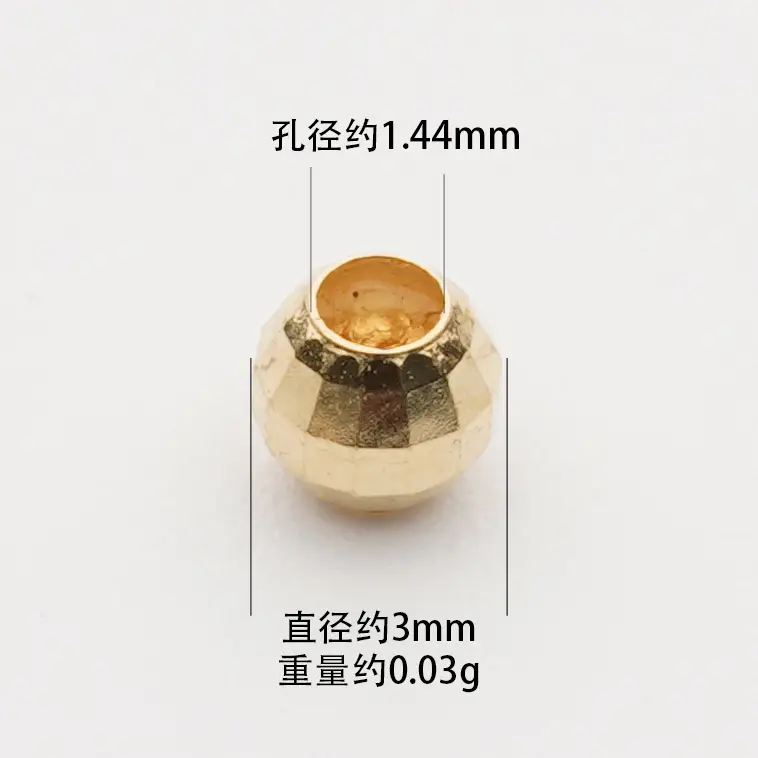 18K Gold Laser Beads for Jewelry Making