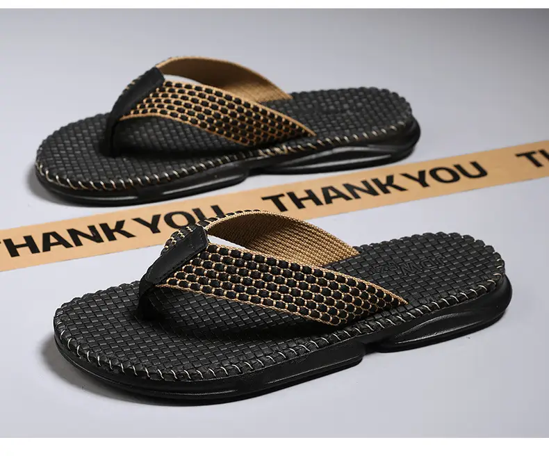 European and American fashion live slippers men's summer new beach flip-flops outdoor non-slip flip-flops foreign trade Men — feature 14