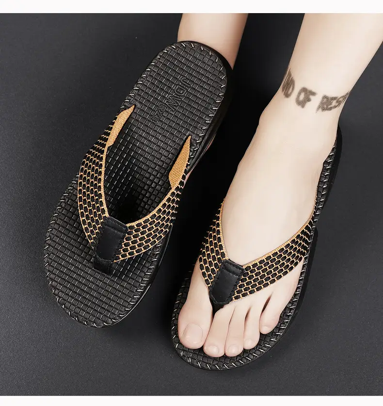 European and American fashion live slippers men's summer new beach flip-flops outdoor non-slip flip-flops foreign trade Men — feature 18