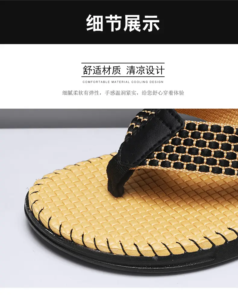 European and American fashion live slippers men's summer new beach flip-flops outdoor non-slip flip-flops foreign trade Men — feature 4
