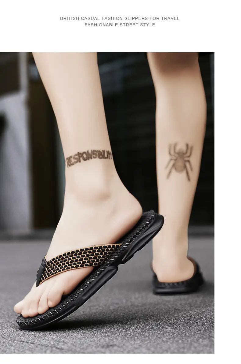 European and American fashion live slippers men's summer new beach flip-flops outdoor non-slip flip-flops foreign trade Men — feature 8