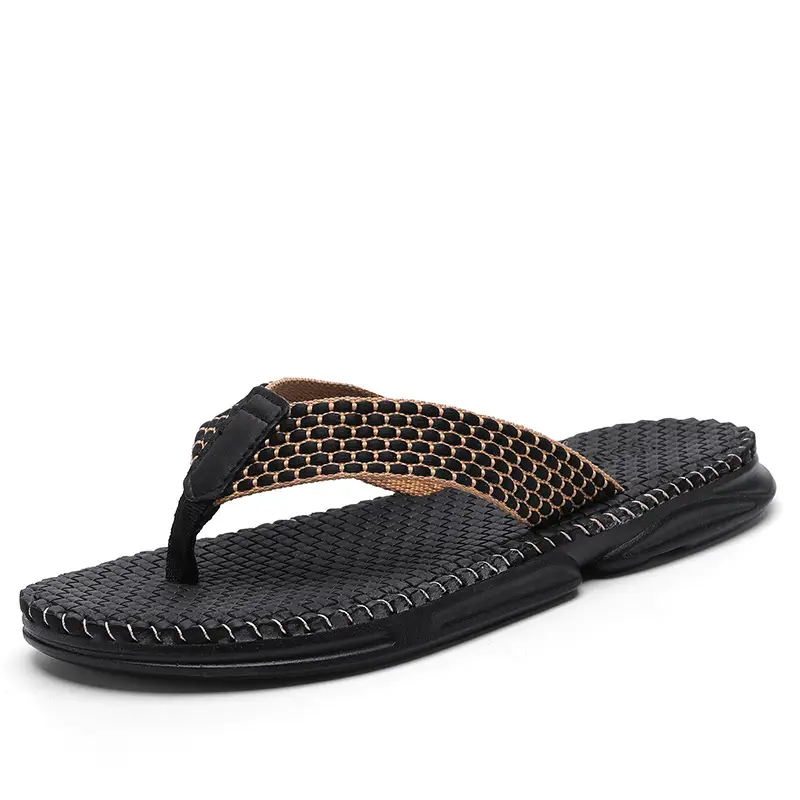 European and American fashion live slippers men's summer new beach flip-flops outdoor non-slip flip-flops foreign trade Men - Image 3