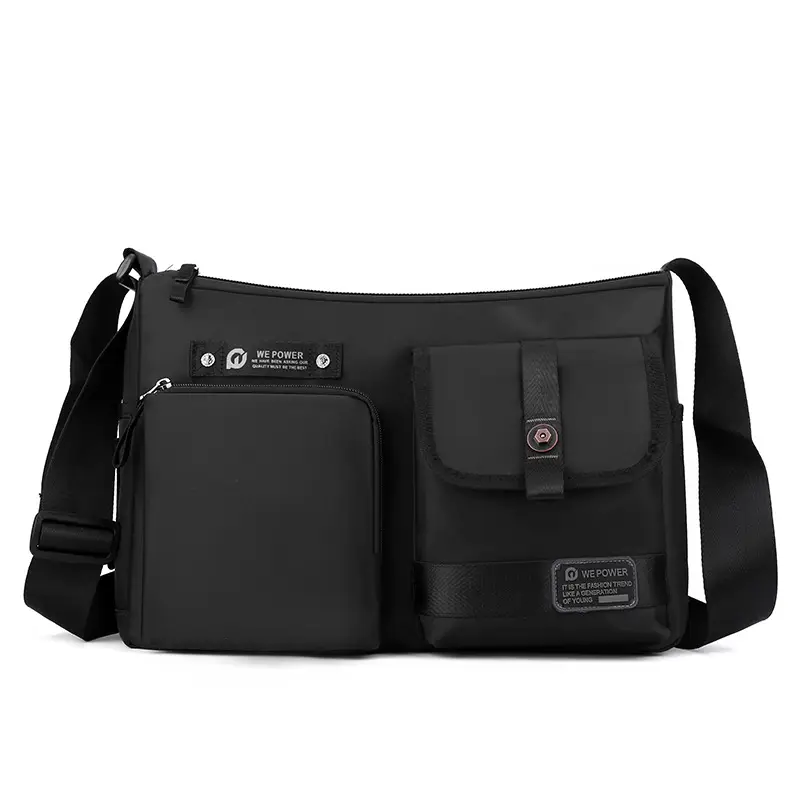 Men's Green Satchel Crossbody Bag Large Capacity - Image 9