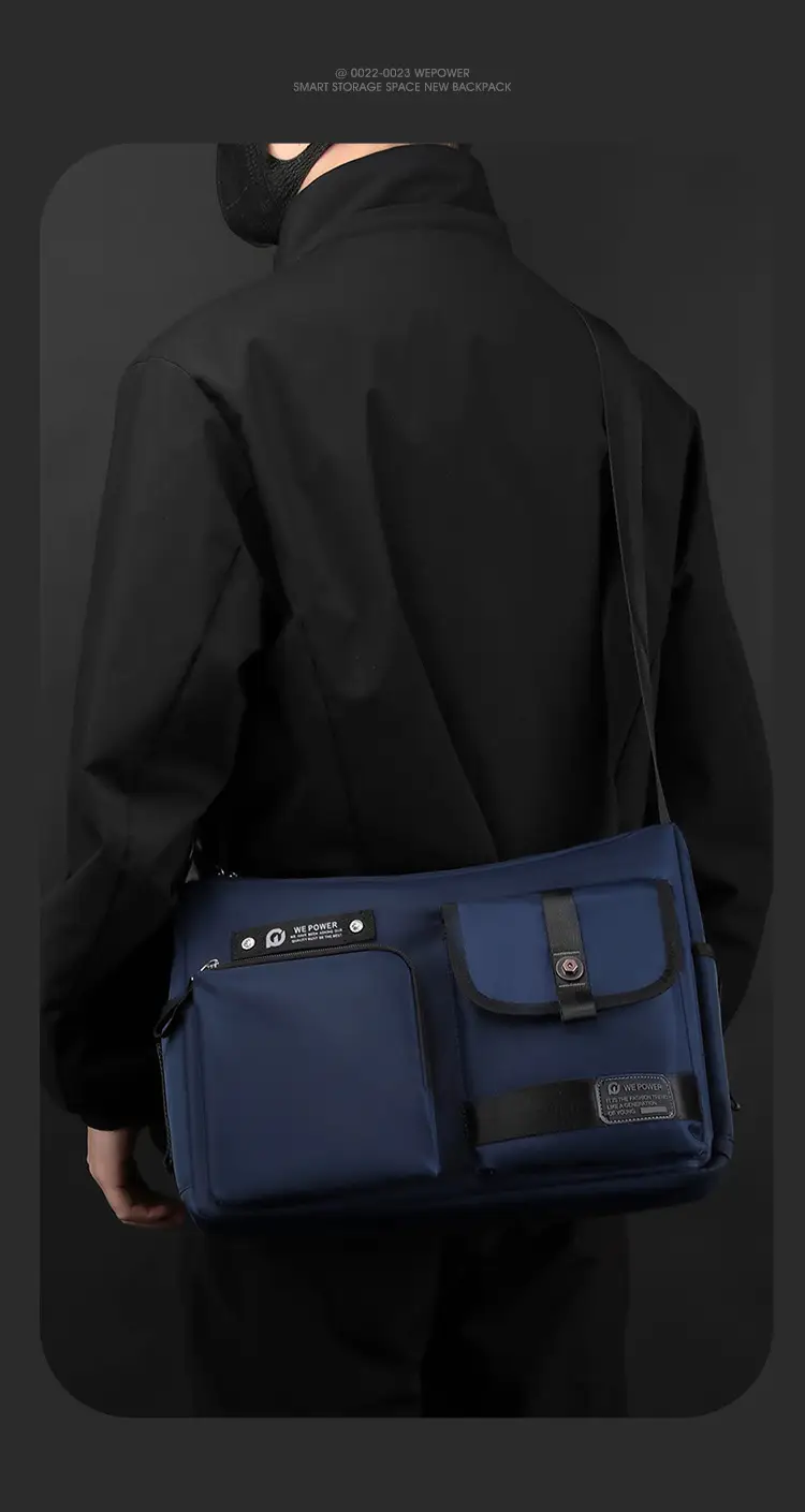 Men's Green Satchel Crossbody Bag Large Capacity — feature 15