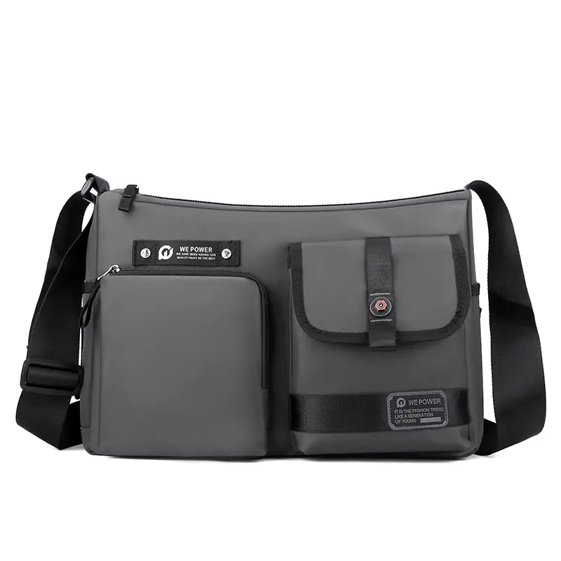 Men's Green Satchel Crossbody Bag Large Capacity - Image 2