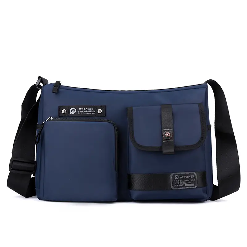 Men's Green Satchel Crossbody Bag Large Capacity - Image 3