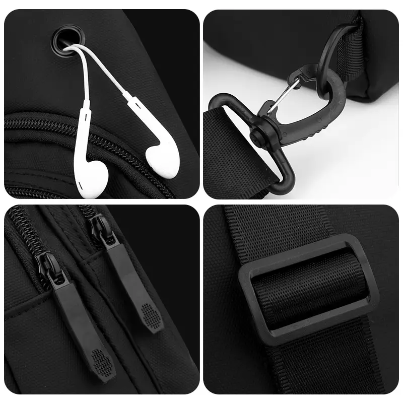 Men's Black Japanese Shoulder Bag Business Commuter - Image 8