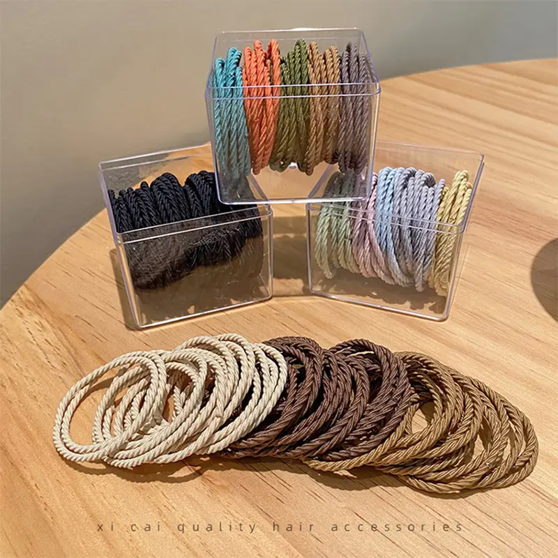 2023 New Black Hair Rope Rubber Band High Ponytail Hair Tie - Image 61